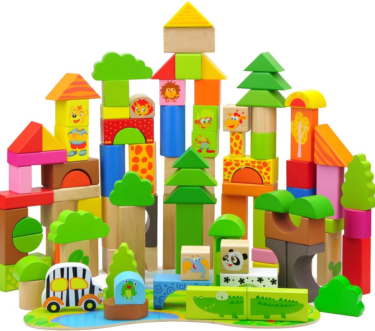 特宝儿 113粒森林探险积木 8324 大颗粒积木儿童益智玩具(包装袋图案